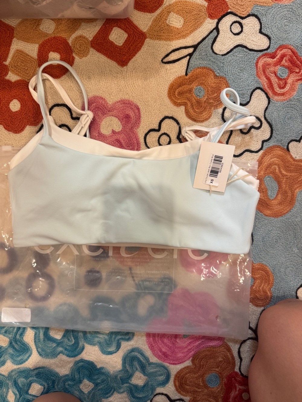 Exercere ultra double layer bra- crystal blue size xs